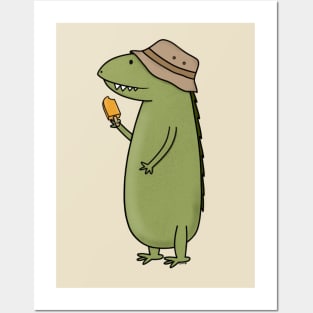 Lizard Monster with Popsicle Posters and Art